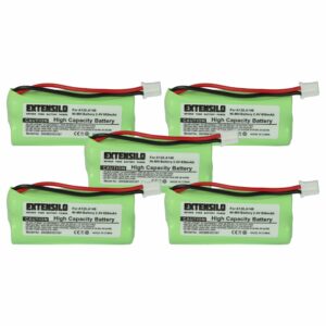 5x Bateria EXTENSILO para Telefone Fixo T-Com - 850 mAh 2.4 V NiMH