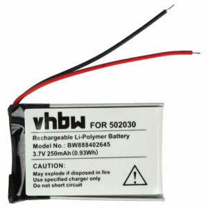 Bateria para Computador GPS Bosch 502030 - 250 mAh 3.7 V Li-polímero