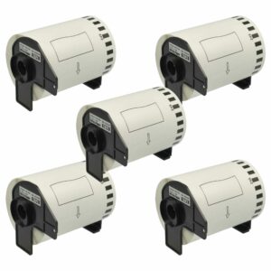 5x Rolo de Etiquetas Compatível com Brother DK-22246 - Auto-adesivo 103 mm x 30.48 m
