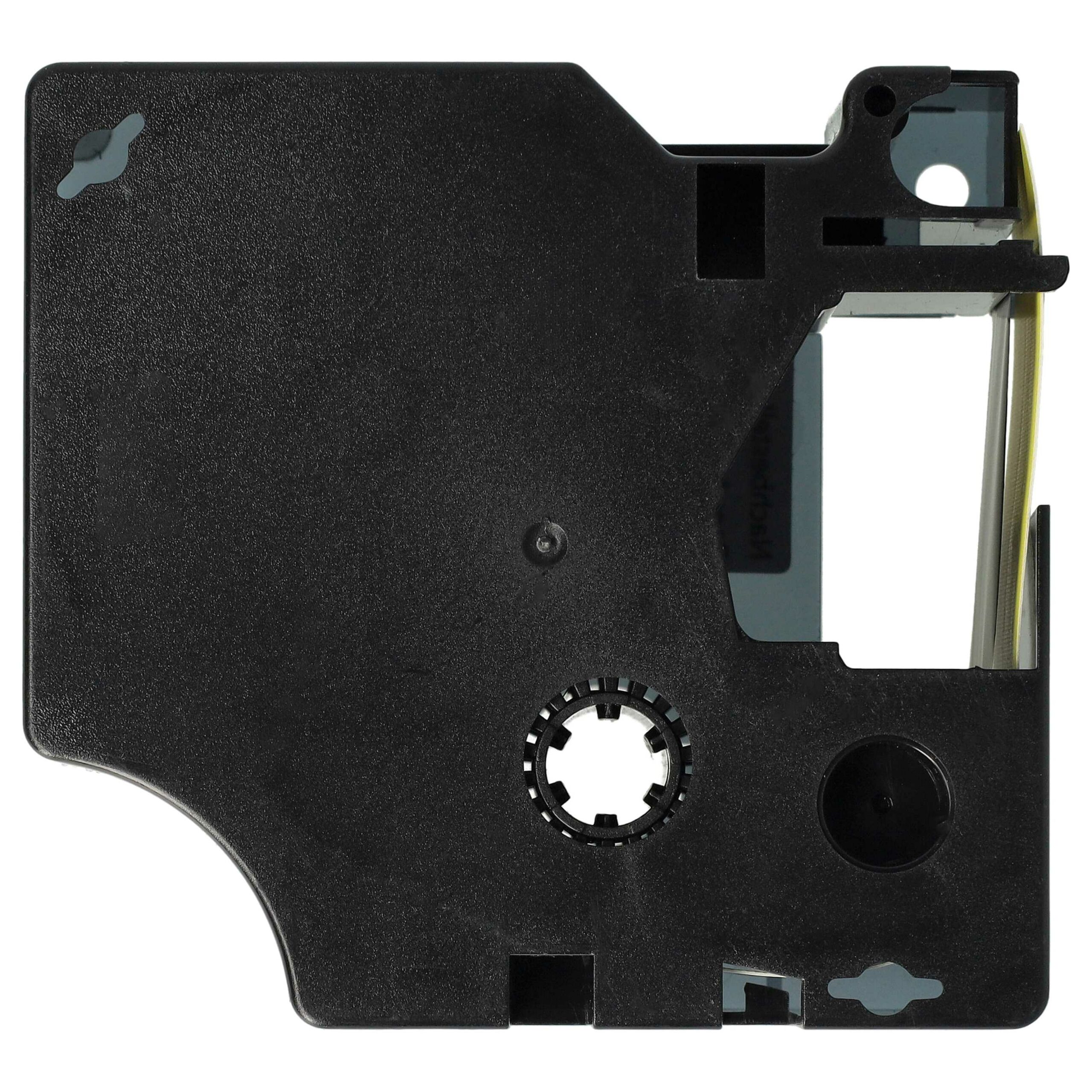 Fita de etiquetas compatível com Dymo 18491 - 19 mm Preto sobre Amarelo, Nylon vhbw - Image 4