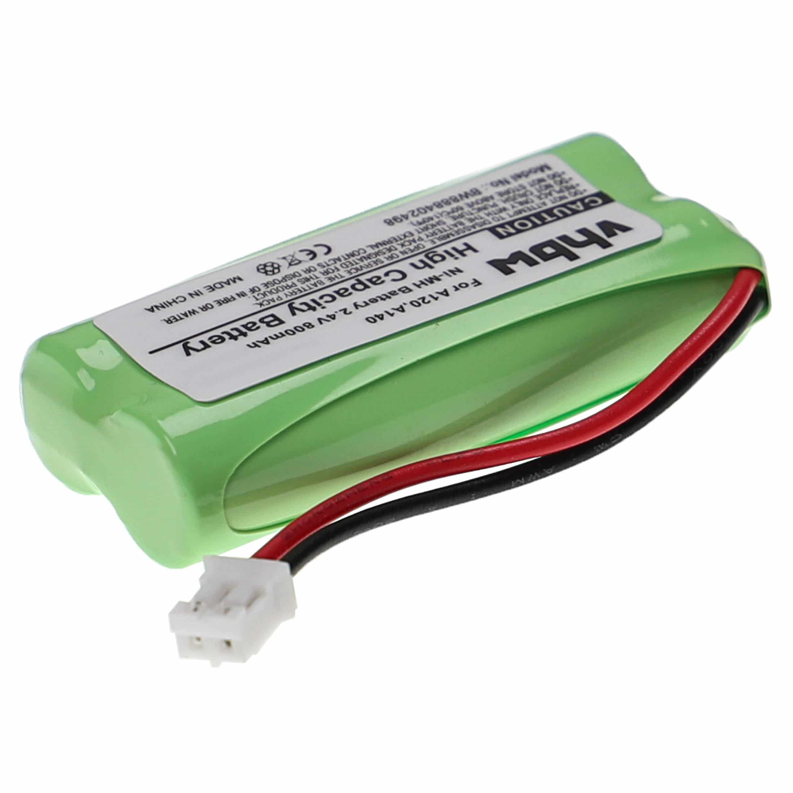 2x Bateria vhbw 800 mAh 2.4V NiMH para Telefone Fixo T-Com - Compatível com 55AAAHR2BMX, 220436C1, 41AAAH2BMX, 220382C1 - Image 3