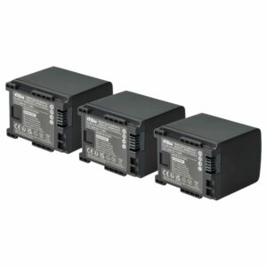Bateria vhbw 3x para câmaras de vídeo Canon BP-819 - 1600 mAh 7.2 V Li-Ion