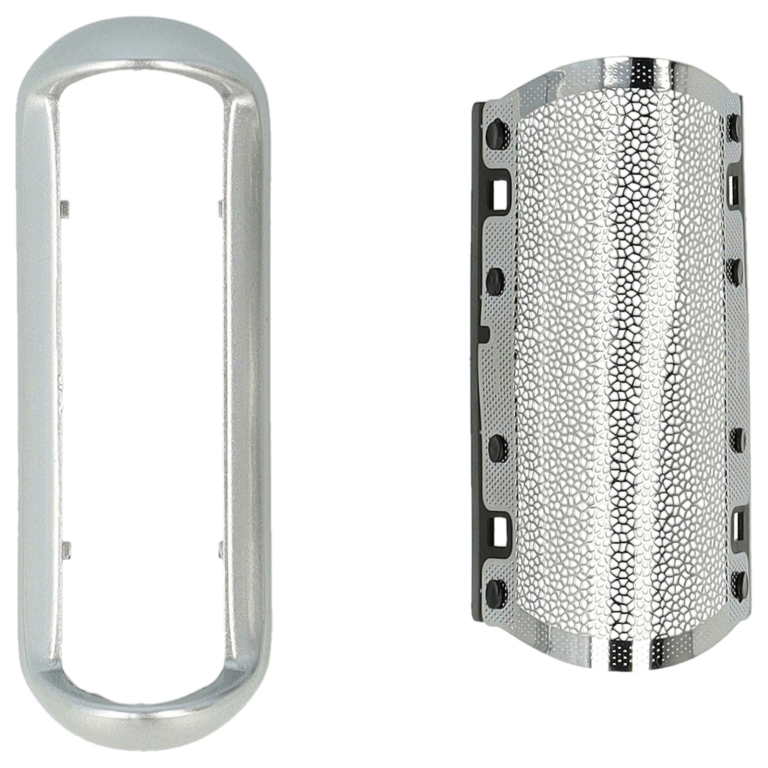 Lâmina de Barbear vhbw para Braun 5S - com Moldura, Prateada