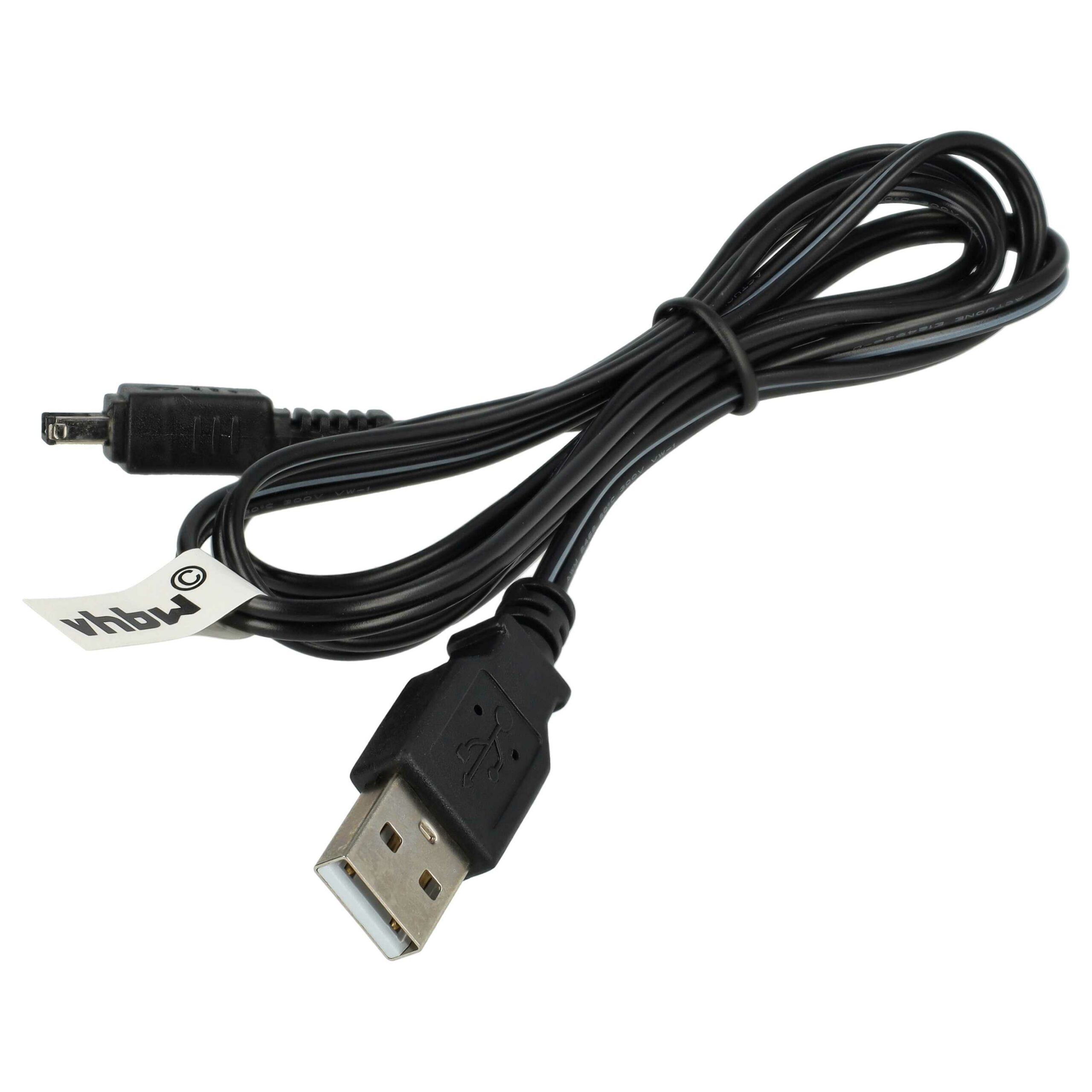 Cabo USB de Carregamento para Câmaras Canon Legria HF M52, HF M56, HF M506, HF R36 - vhbw