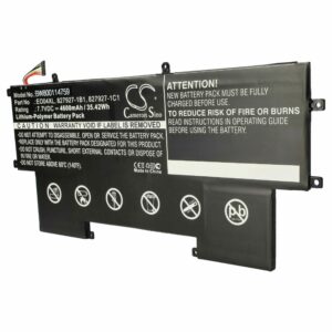 Bateria vhbw para Portátil HP - Compatível com HP 827927-1C1, 828226-005, 827927-1B1, E004XL - 4600 mAh 7.7 V Li-polímero