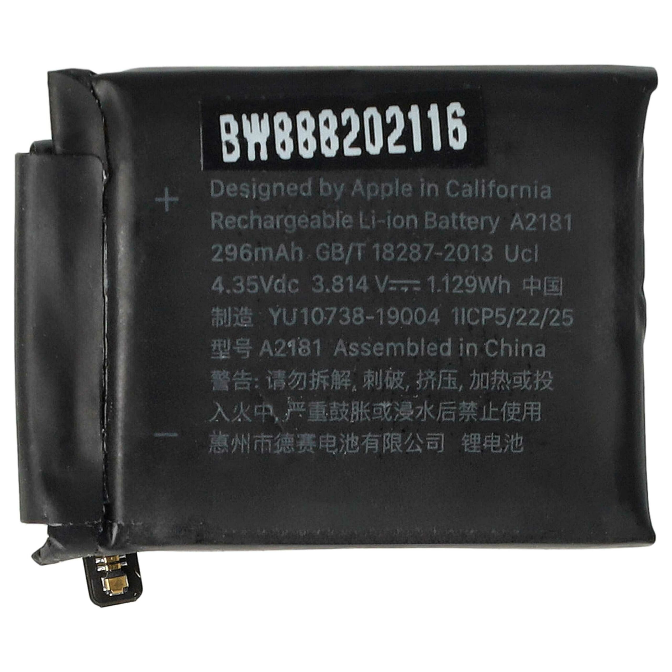 Bateria para Smartwatch Apple A2181 - 290 mAh 3.82 V Li-polímero vhbw - Image 3
