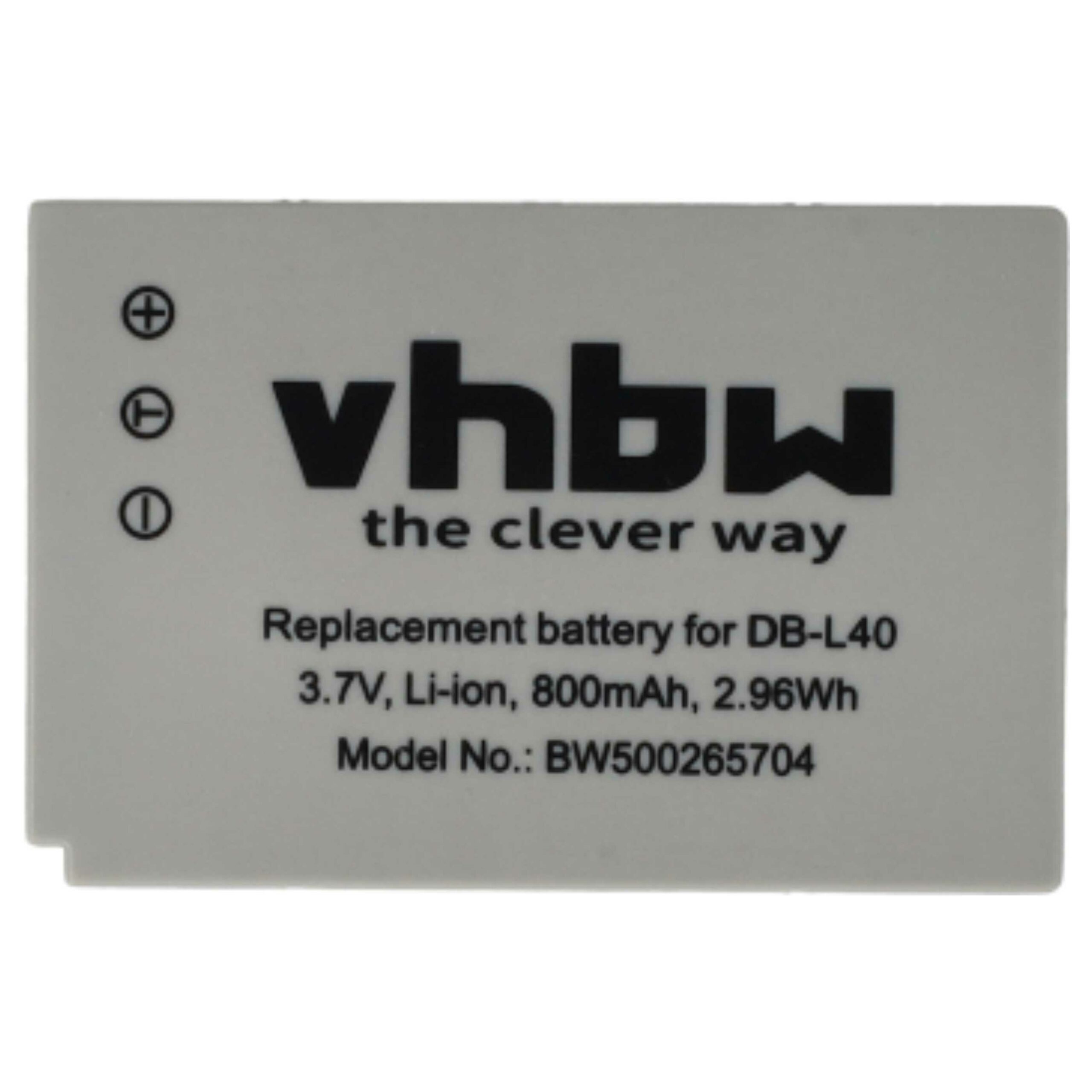 Bateria vhbw 2x para Sanyo DB-L40AU, DB-L40 - 800 mAh 3.7 V Li-Ion - Image 3