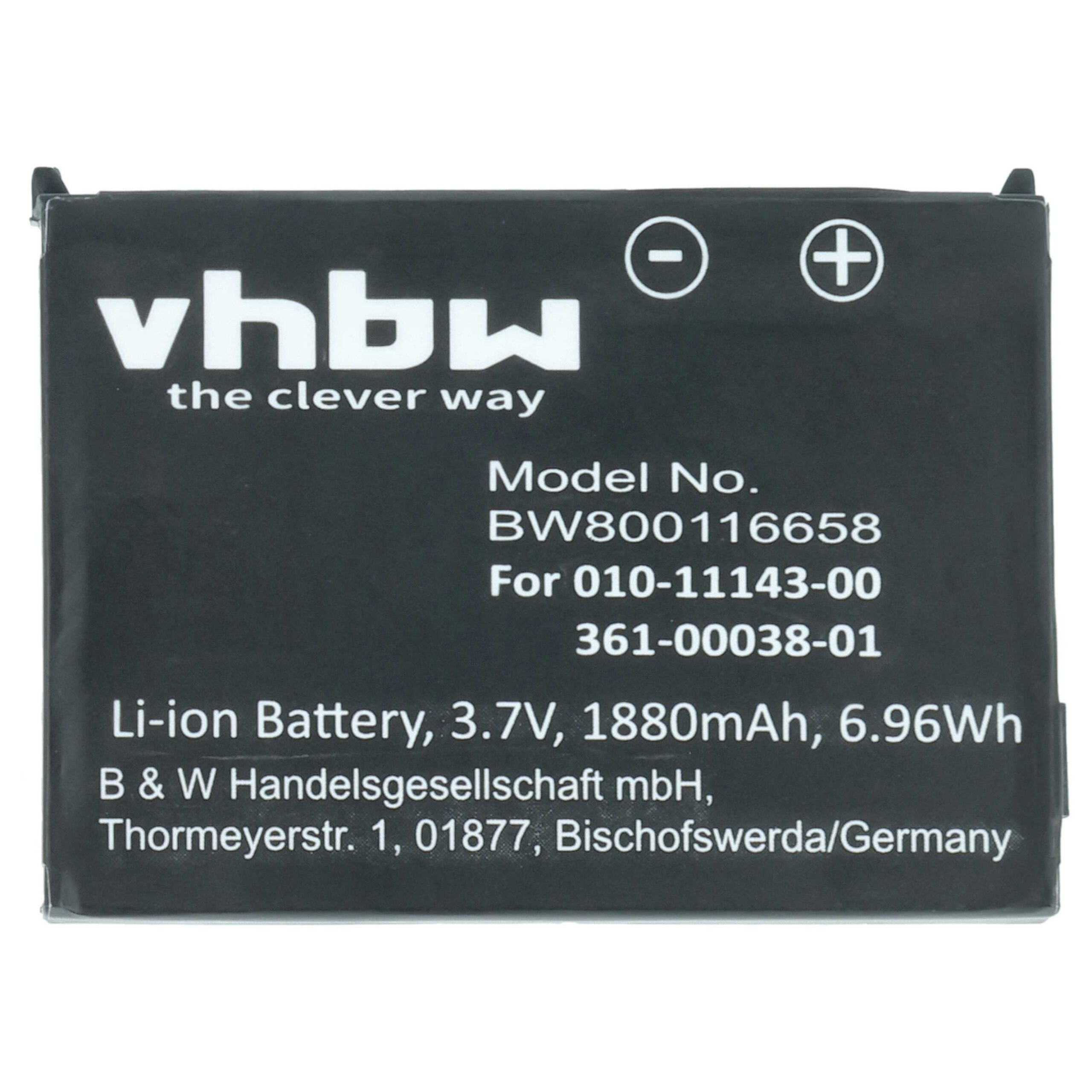 Bateria para GPS Garmin compatível com 010-11143-00, 361-00038-01 - 1880mAh, 3.7V - Image 3
