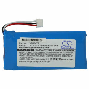 Bateria vhbw para Treinador SportDog V2GBATT - 1600 mAh 3.7 V Li-polymer