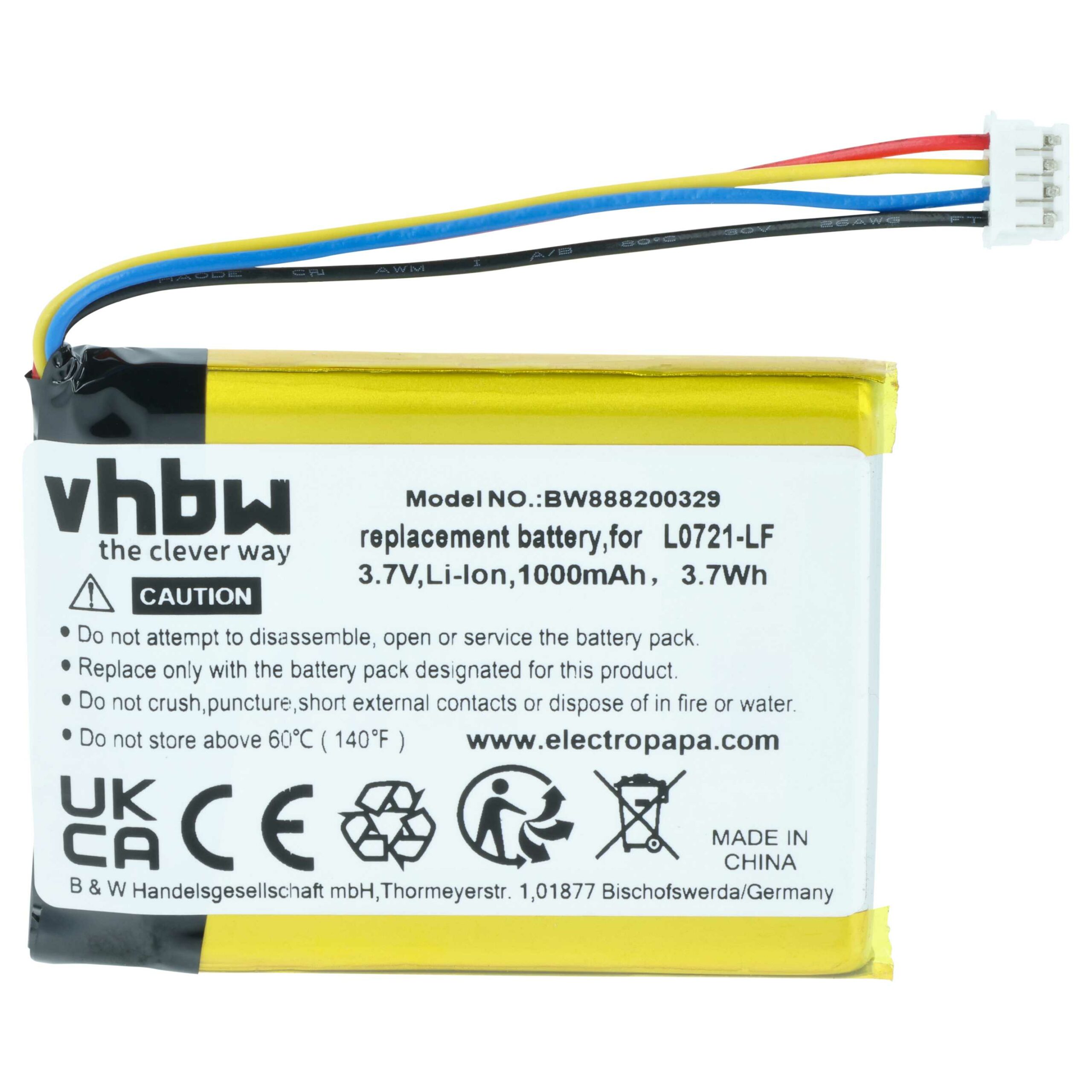 Bateria compatível JBL L0721-LF para colunas JBL - Li-polímero 1000 mAh - Image 3