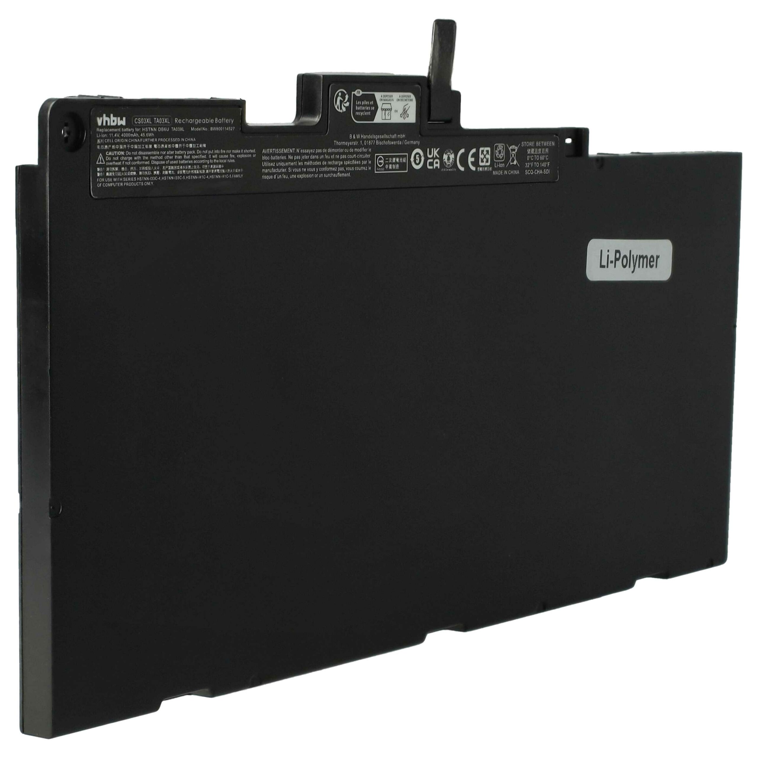 Bateria vhbw para Portátil HP - 4000 mAh 11.4 V Li-polymer (Substitui 854047-141, 800231-141, 800513-001) - Image 3