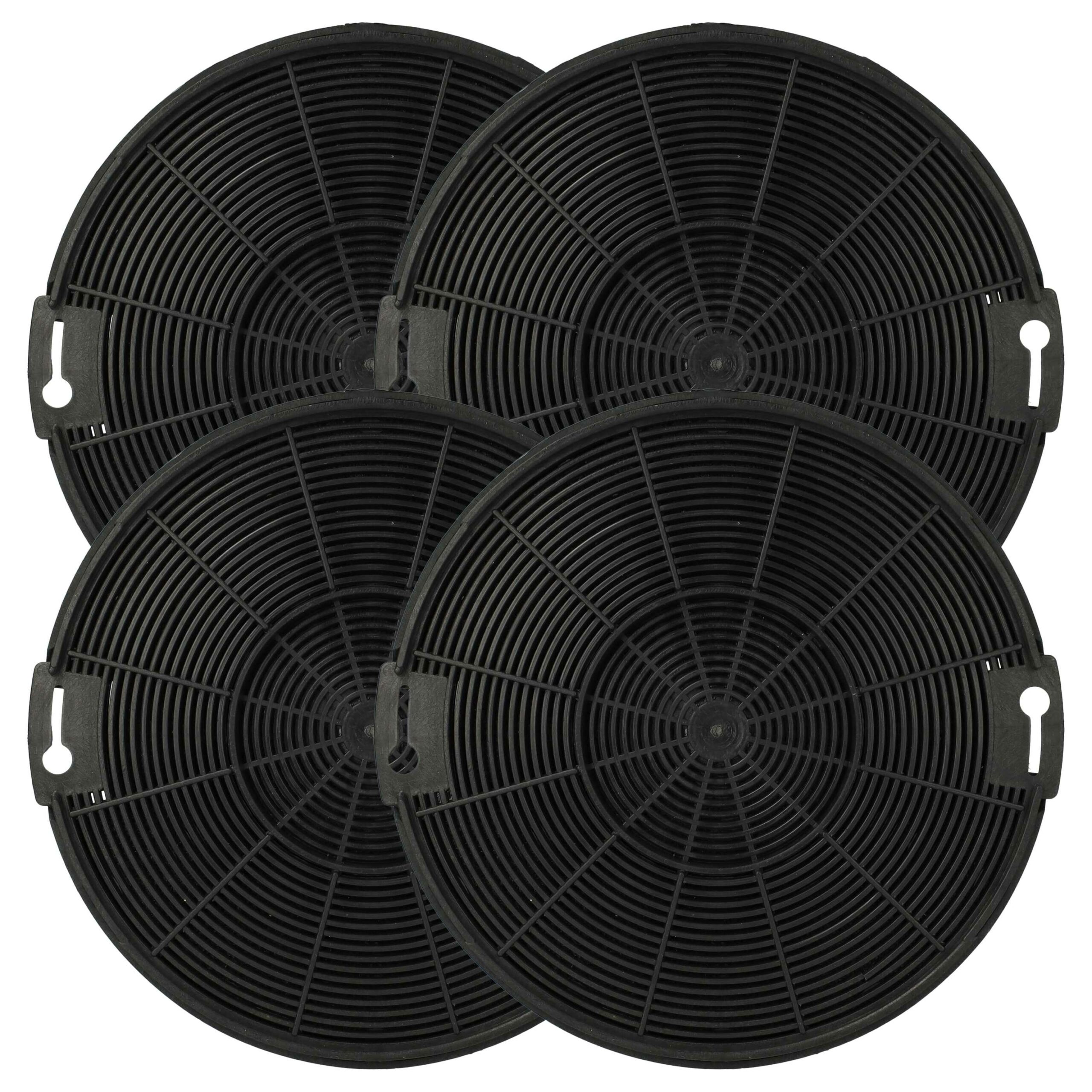 Filtro de Carvão Ativado vhbw para Exaustor Zanussi e Beko - Pack 4x 15 cm