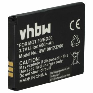 Bateria vhbw para Telefones Motorola/AVM DECT - 600 mAh 3.7V Li-Ion