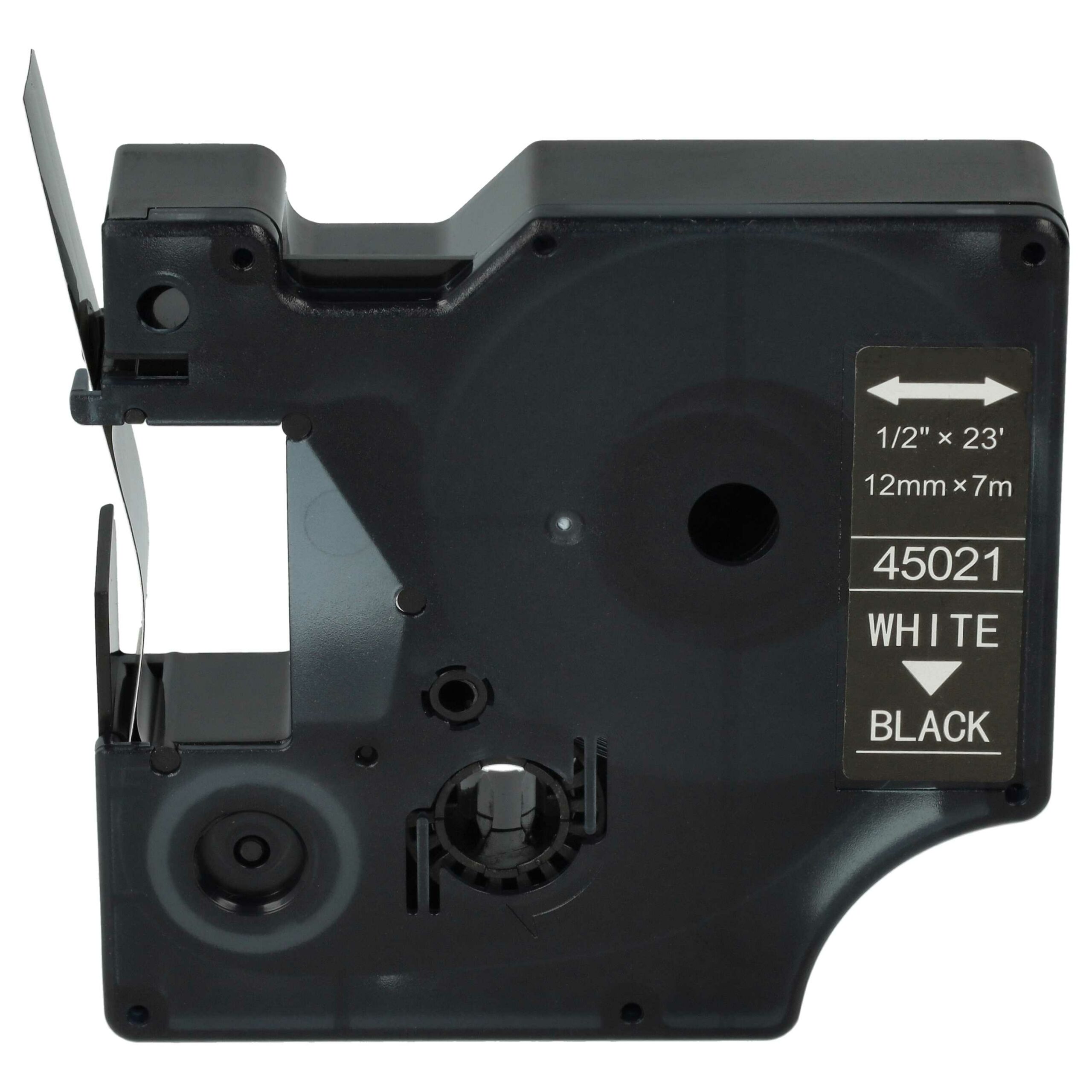 Fita de Etiquetas vhbw Compatível com Dymo D1 S0720610 45021 - 12 mm Branco sobre Preto - Image 3
