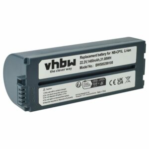 Bateria vhbw para Impressora Canon Selphy - 1400 mAh 22.2 V Li-Ion