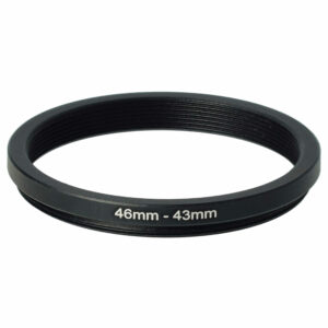 Anel Adaptador Step-Down 46 mm para 43 mm vhbw para Objetivas de Câmara