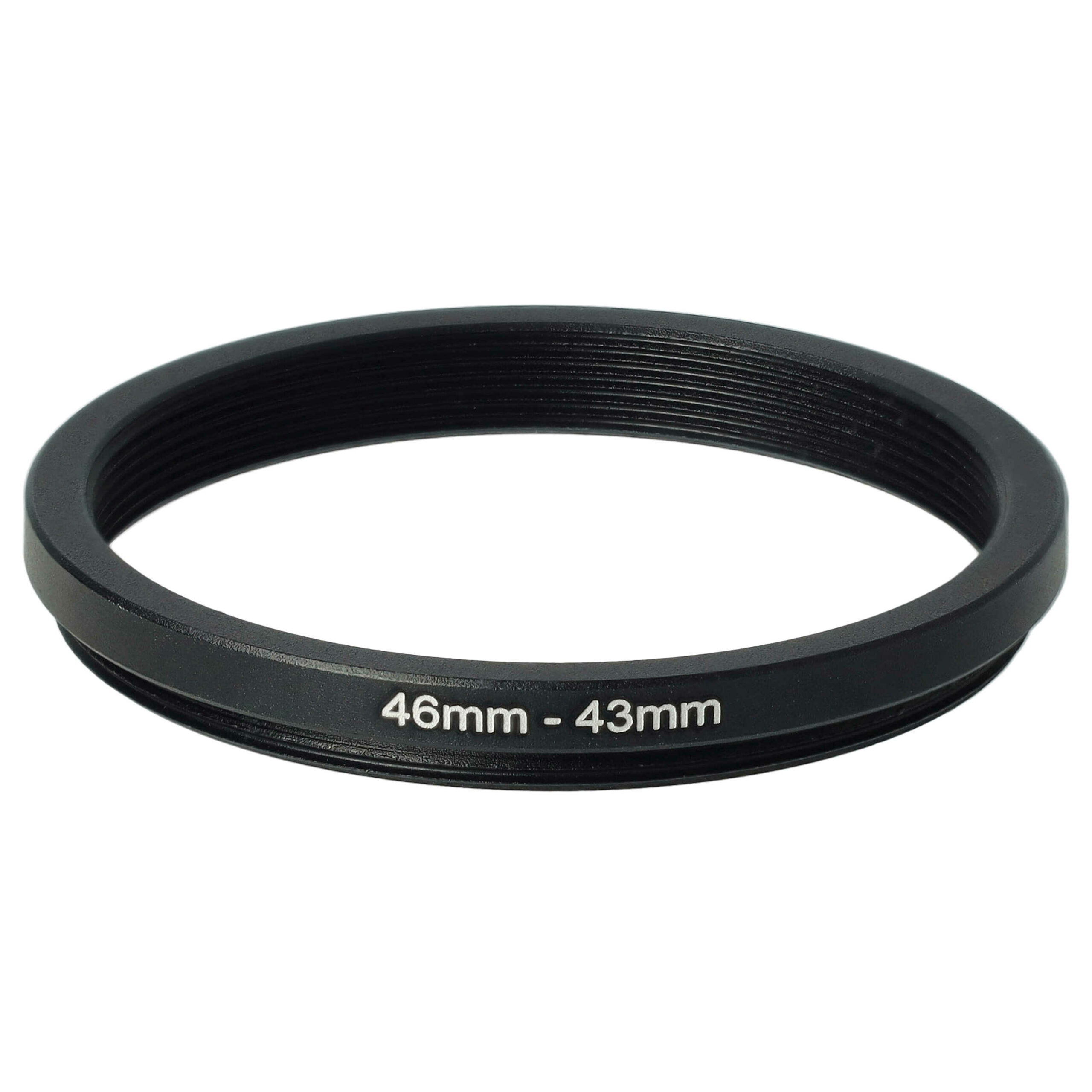 Anel Adaptador Step-Down 46 mm para 43 mm vhbw para Objetivas de Câmara