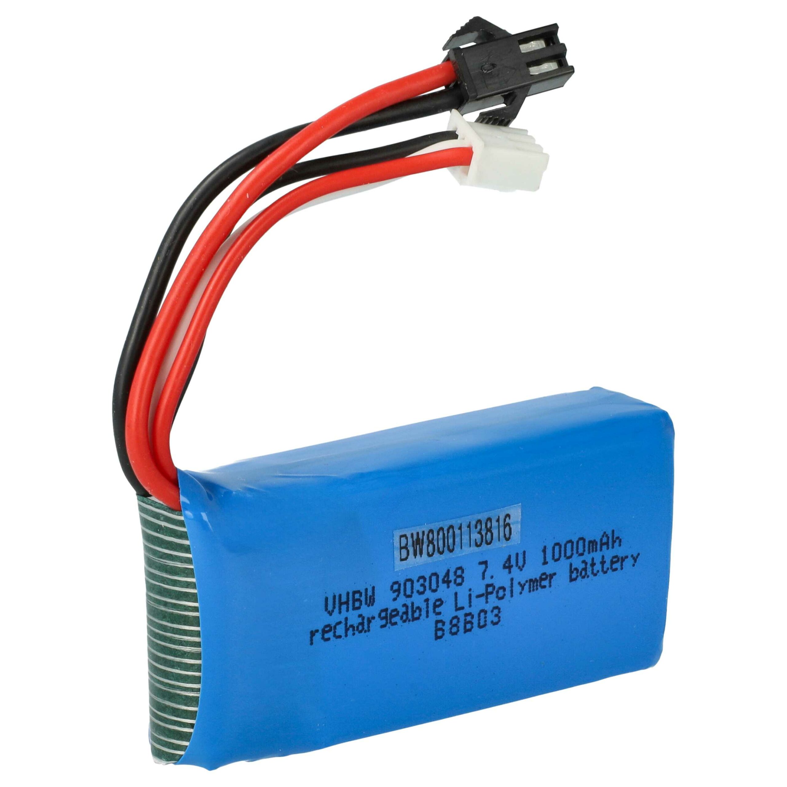 Bateria para Drone UDI - 1000 mAh 7.4 V Li-Ion vhbw