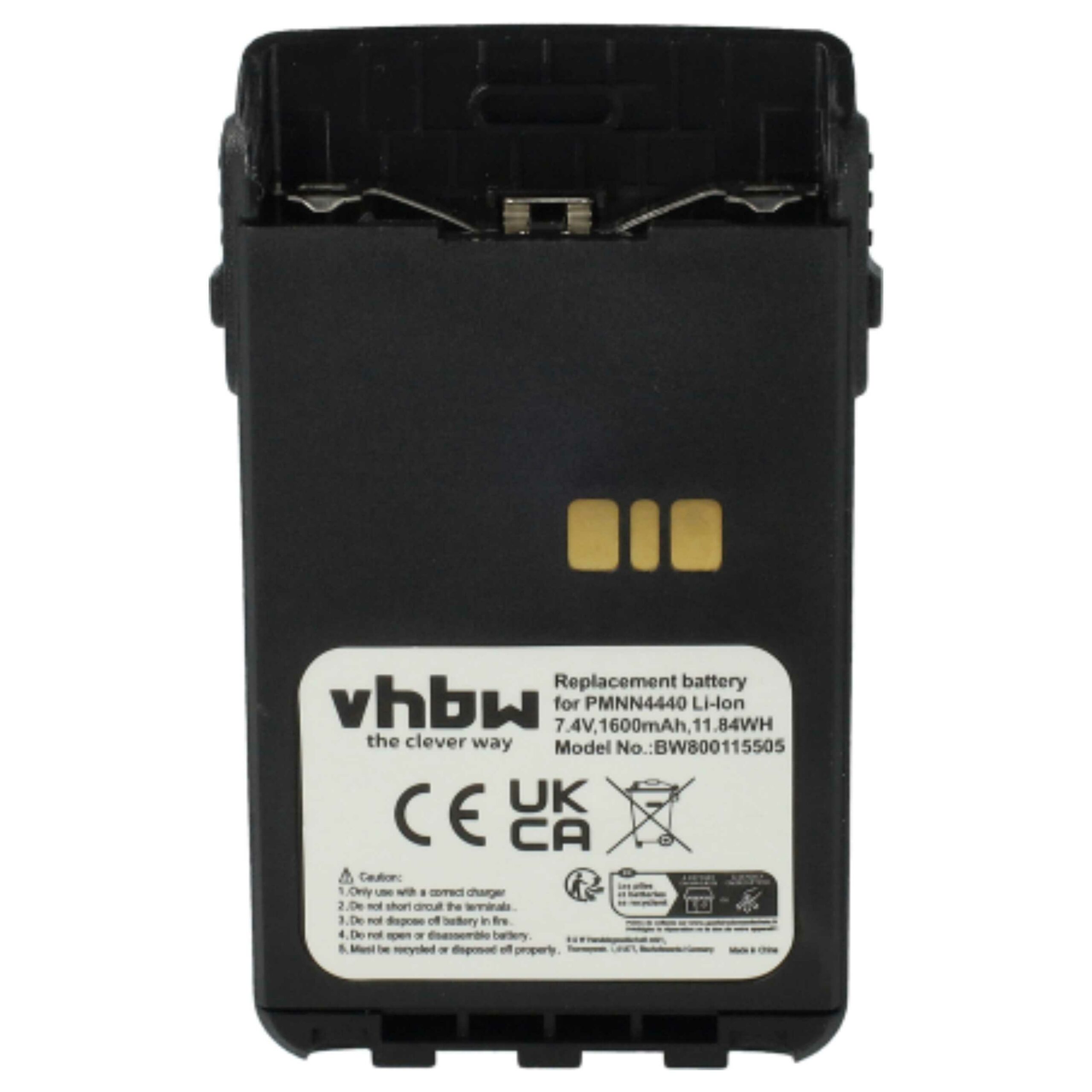 Bateria vhbw 5x para Motorola PMNN4511A, PMNN4440, PMNN4502A - 1600 mAh 7.4 V Li-Ion - Image 3