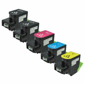 Pack 5x Toner vhbw compatível Xerox 006R04364, 006R04367, 006R04366, 006R04365 - Multicolor