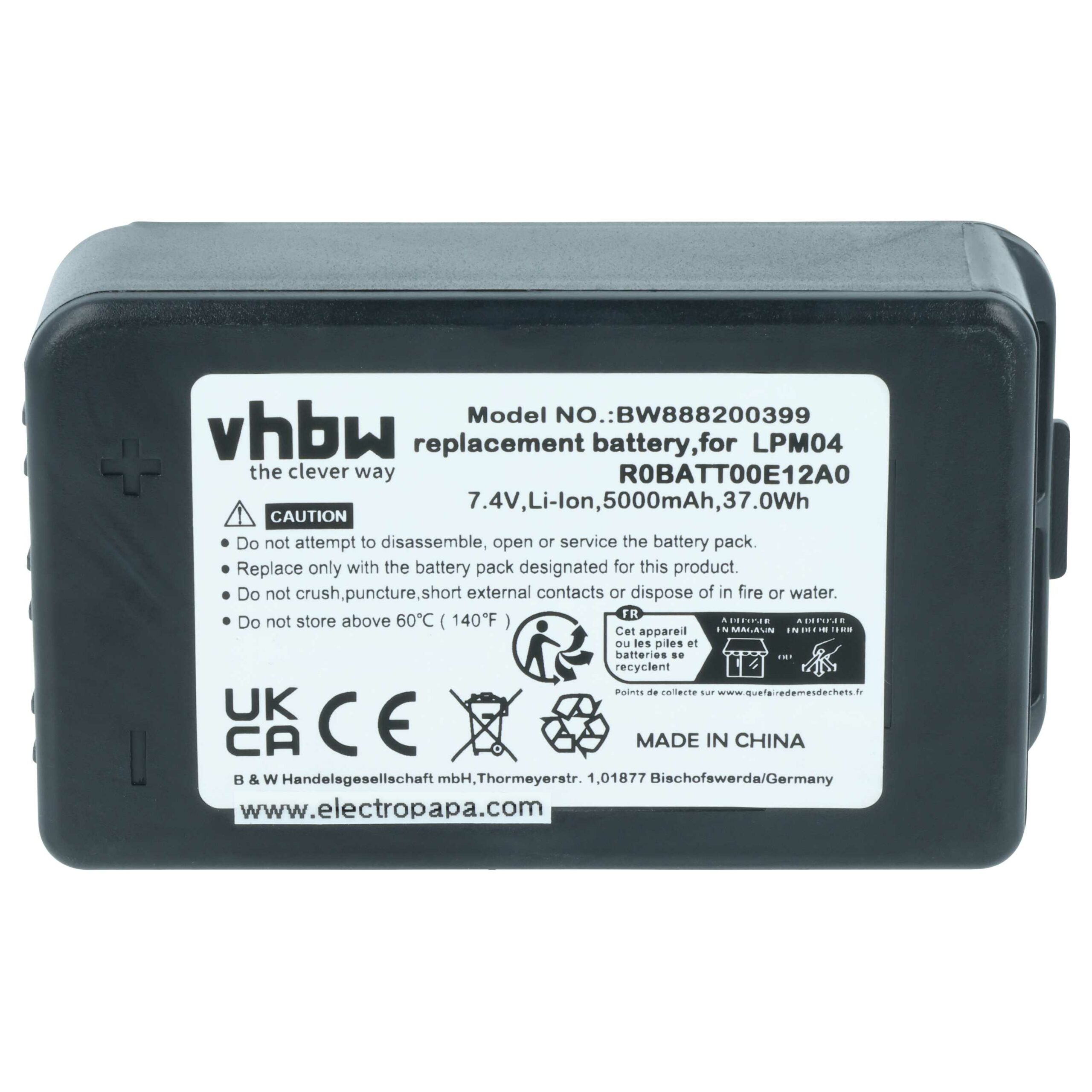 5x Bateria de Substituição vhbw para Comando Remoto Industrial Autec R0BATT00E12A0, LPM04 - 5000 mAh - Image 3
