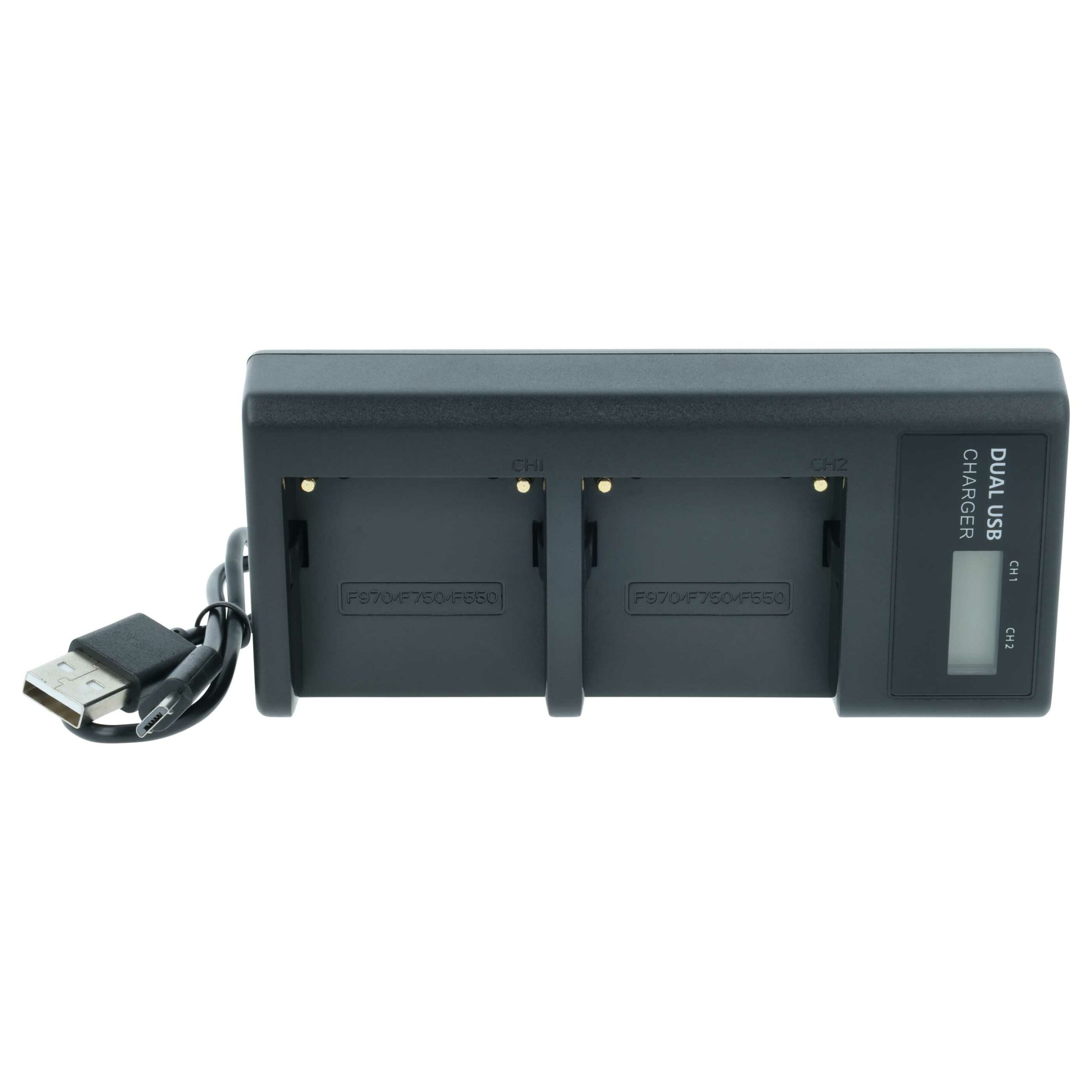 Carregador de Baterias Micro-USB + USB-C com Cabo para Sony CCD-SC5 vhbw - Image 2