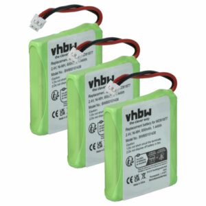 3x Bateria substitui GP0827, 5M702BMX, GP0748, GP0747, GP0735 para telefone fixo Telstra - 600 mAh 2.4 V NiMH