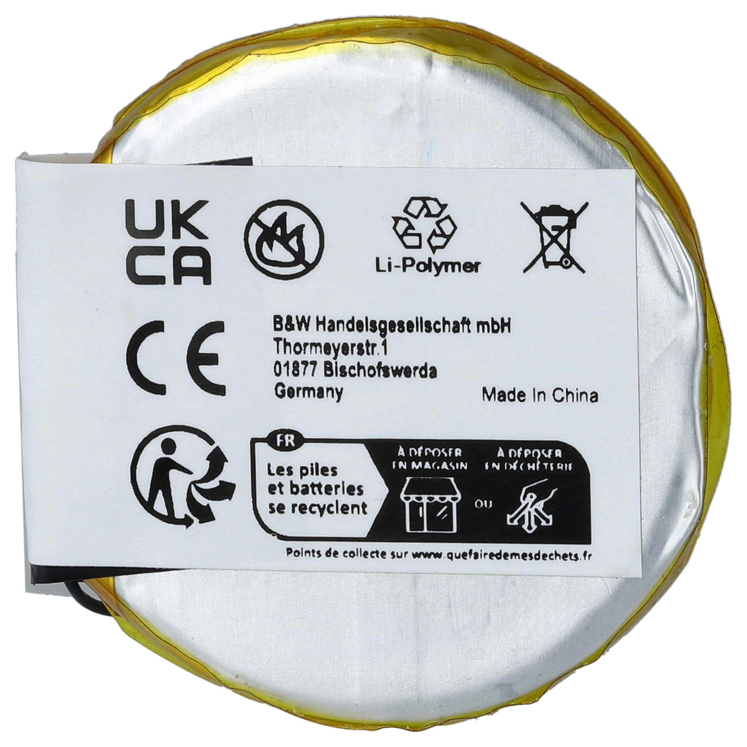 Bateria vhbw para Smartwatch Garmin PD3555w - 450 mAh 3.7V Li-Ion - Image 4