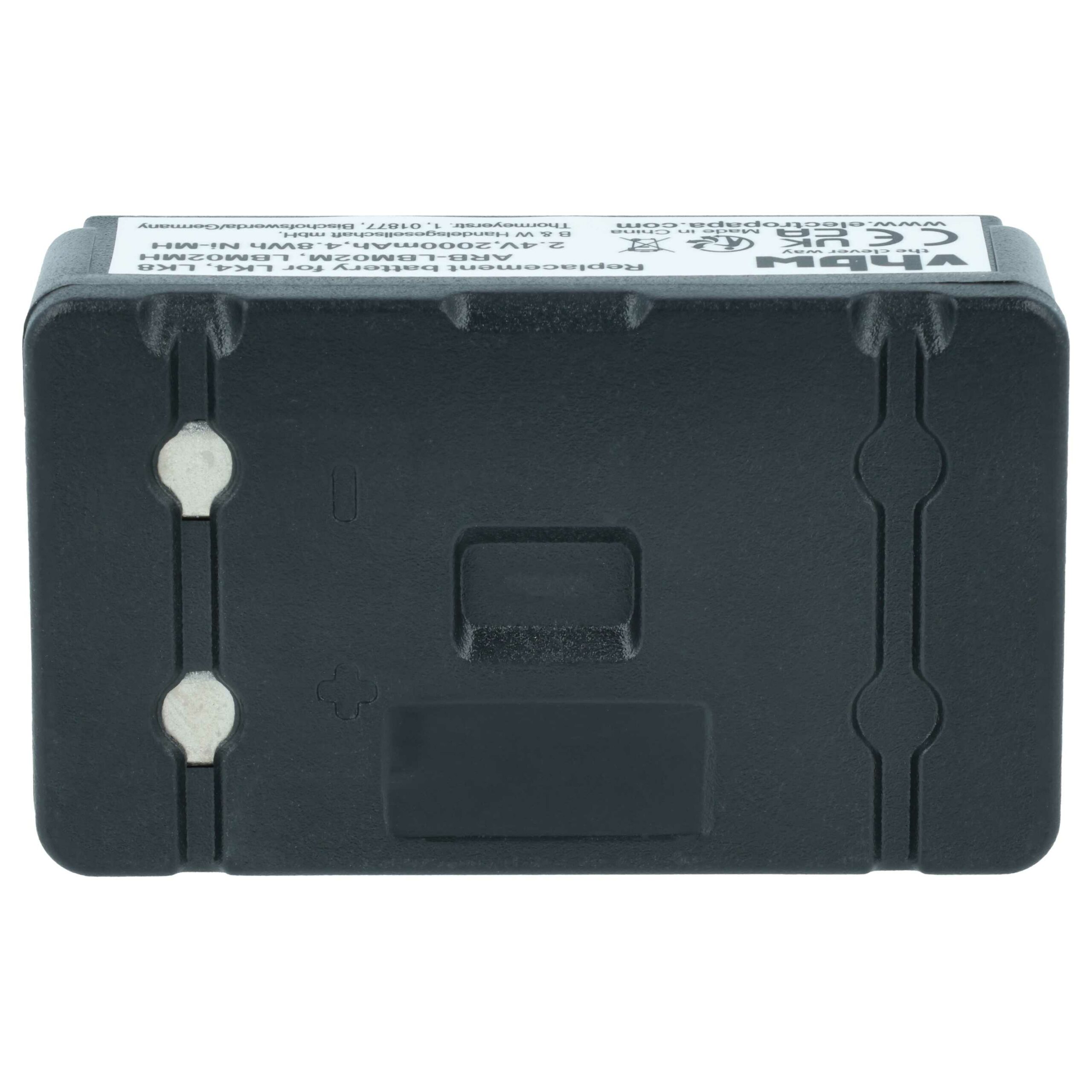 Bateria de Substituição 2x vhbw para Telecomando Autec ARB-LBM02M, LBM02MH - 2000 mAh 2.4 V NiMH - Image 4