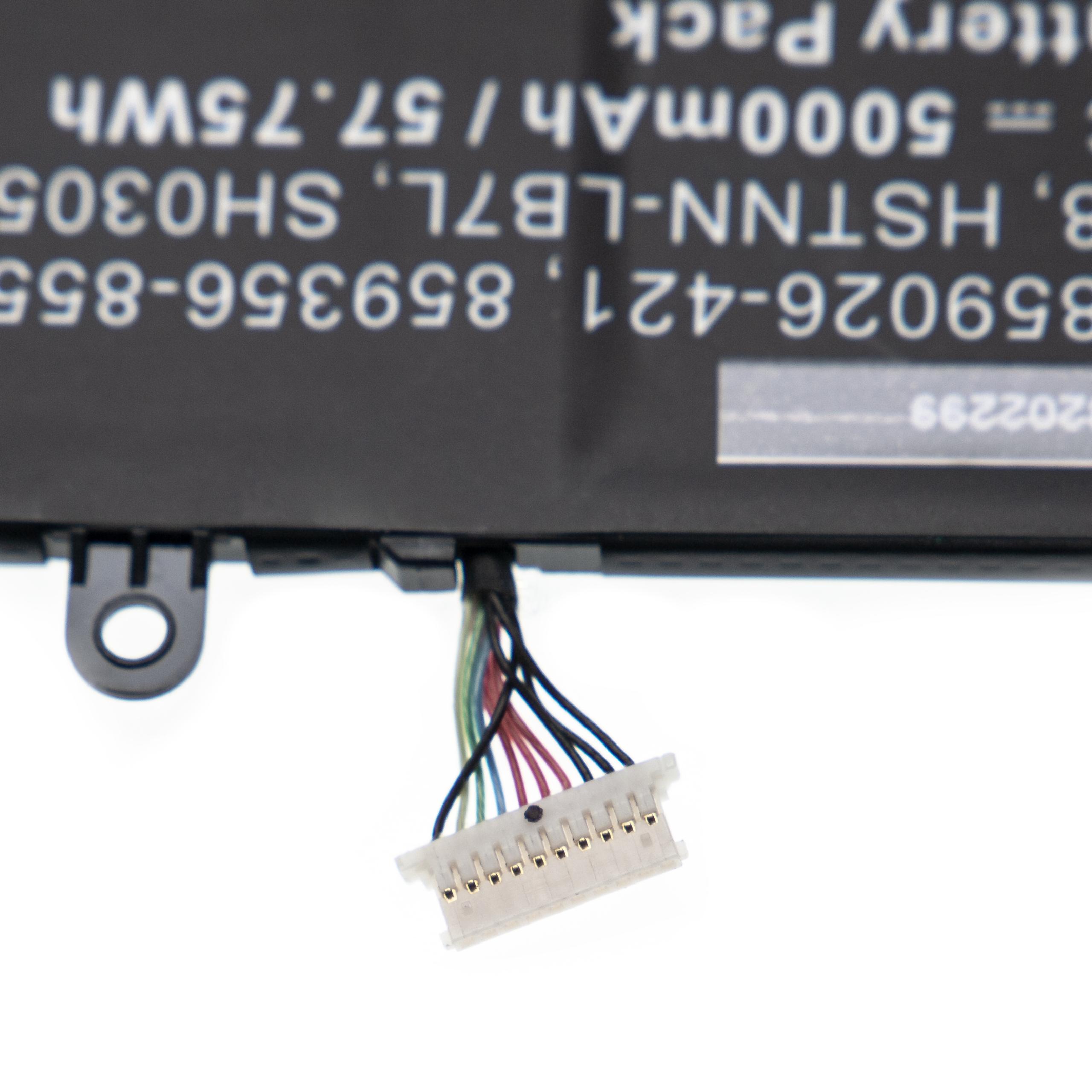 Bateria para Portátil vhbw compatível com HP 859356-855, HSTNN-LB7L, 859026-421 - 5000 mAh 11.55 V Li-polímero - Image 2