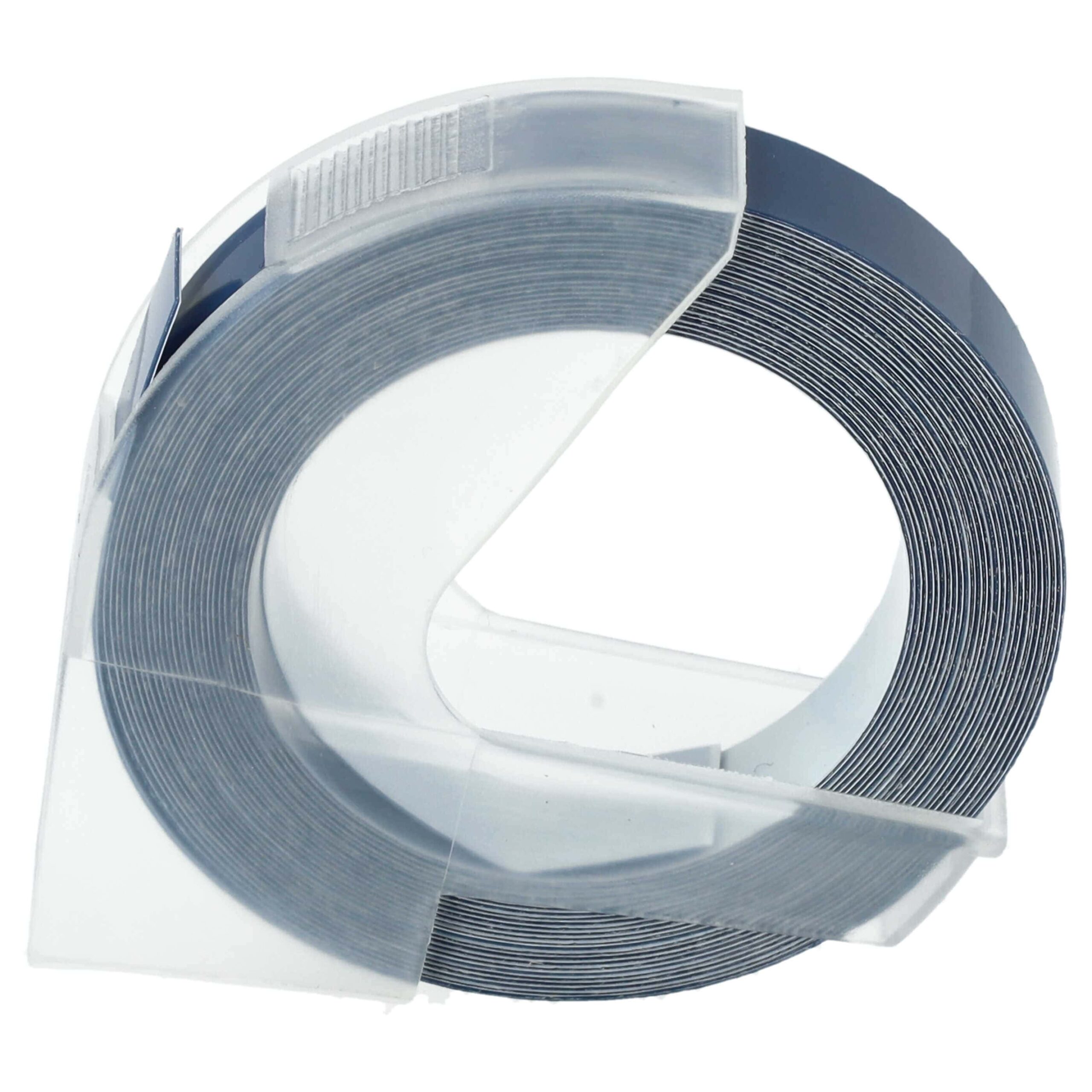 Fita de Etiquetas 3D Dymo compatível 0898100, 520106, S0898140 - 9 mm Branco sobre Azul