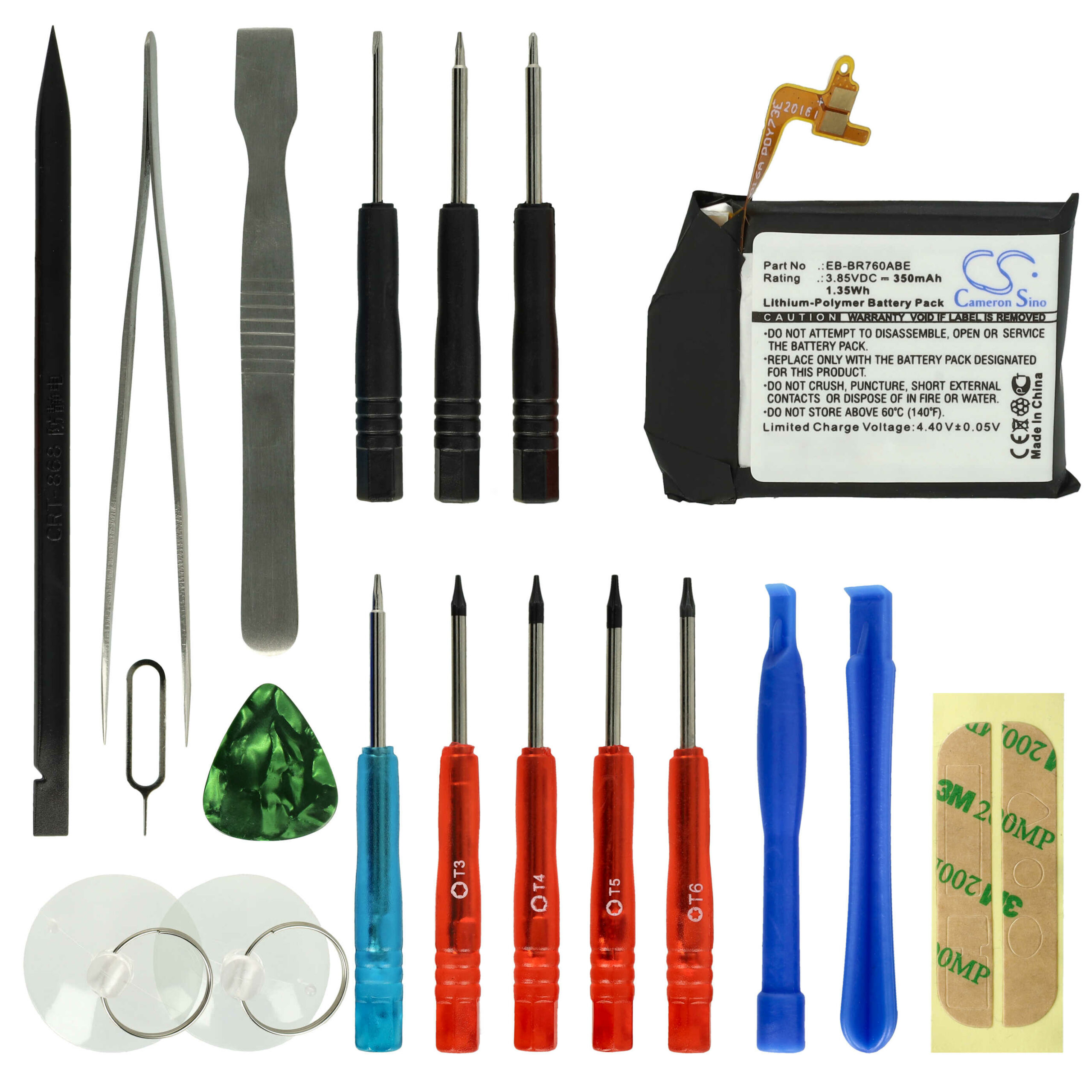 Bateria vhbw para Samsung Smartwatch EB-BR760ABE, EB-BR760 - 350 mAh 3.85 V Li-polímero + Ferramentas - Image 2
