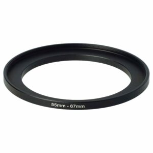 Anel Adaptador Step-Up 55 mm para 67 mm vhbw para Objetivas de Câmara