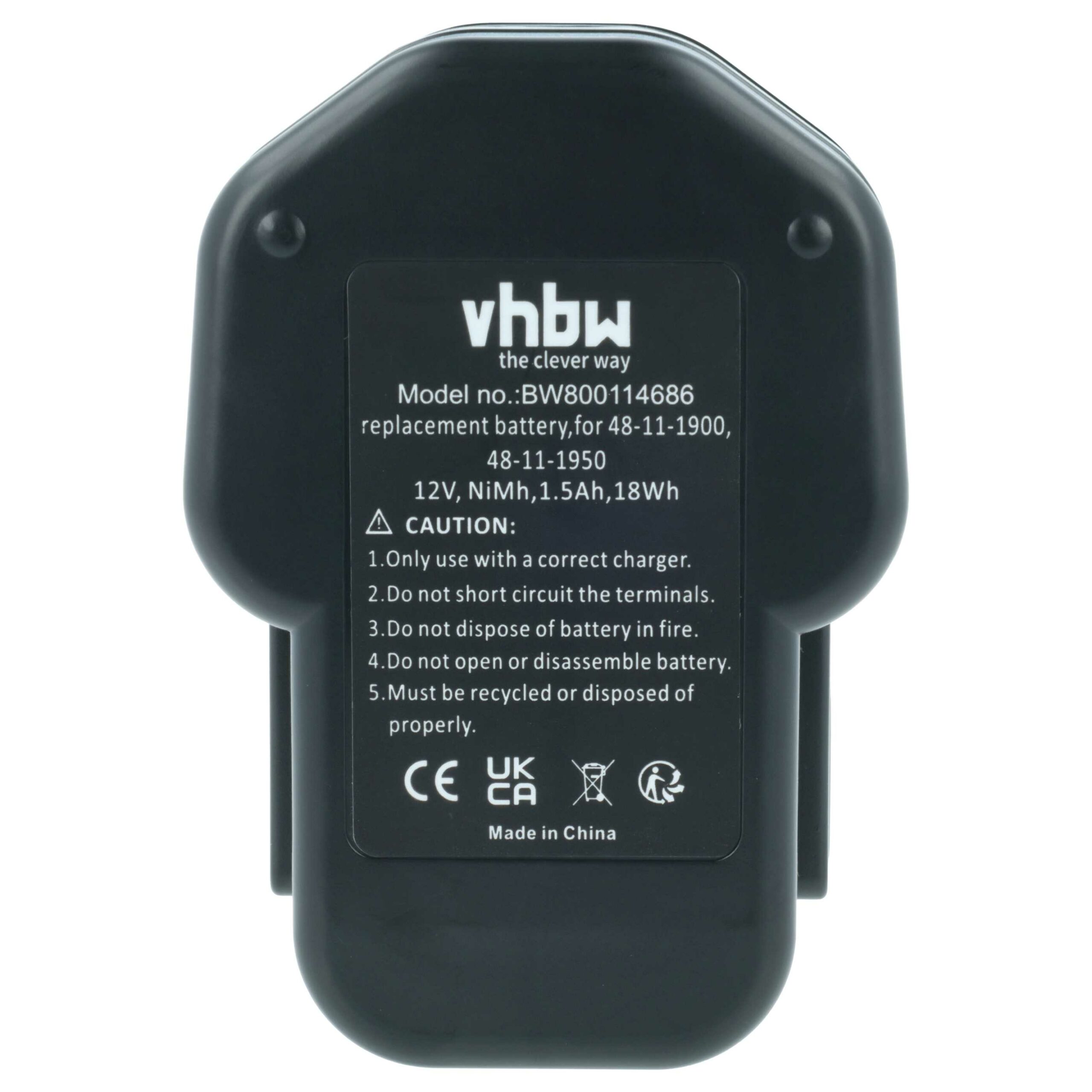 2x Bateria compatível AEG 48-11-1900, 48-11-1960, 48-11-1950 Ferramenta Elétrica - 1500 mAh, 12 V, NiMH - Image 3