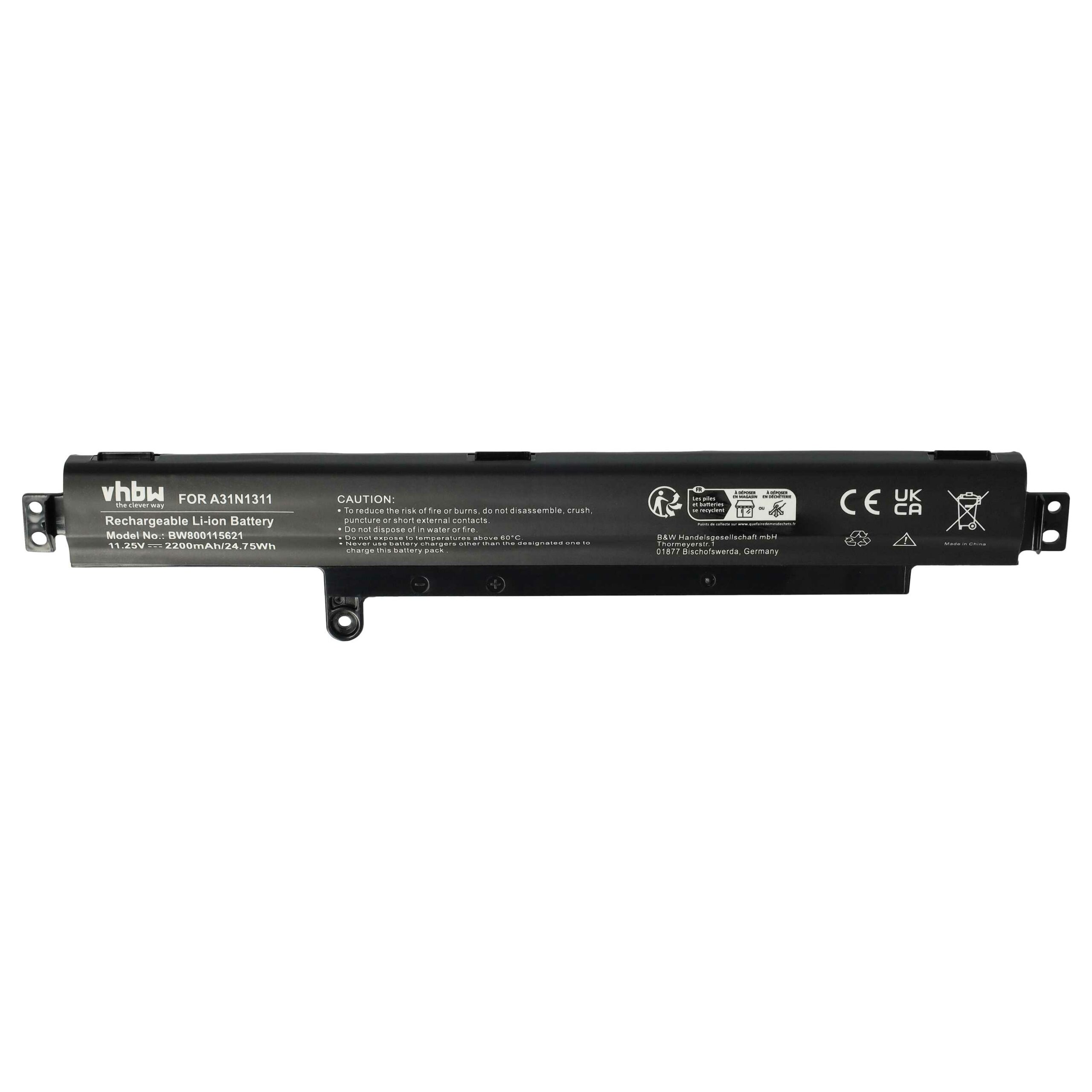 Bateria vhbw para Asus A31-N1311 - 2200 mAh 11.25 V Li-Ion - Image 3