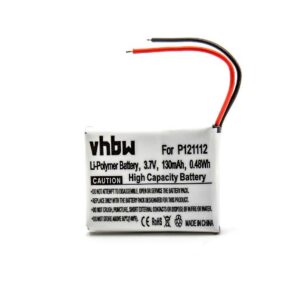 Bateria vhbw para Smartwatch Pebble P121112 - 130 mAh 3.7 V Li-polímero