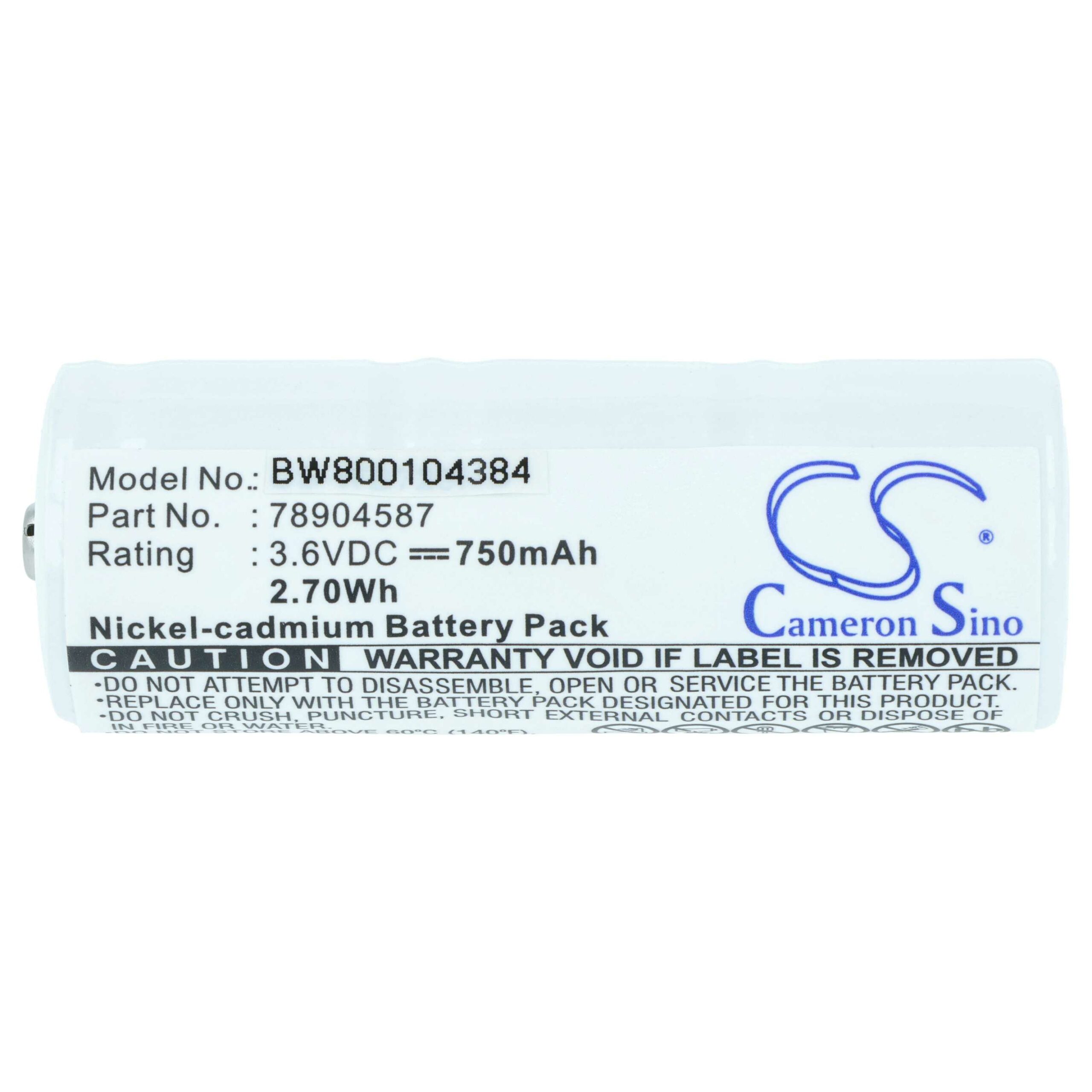 Bateria vhbw compatível Welch Allyn 78904587 - 750 mAh 3.6 V NiCd - Image 3