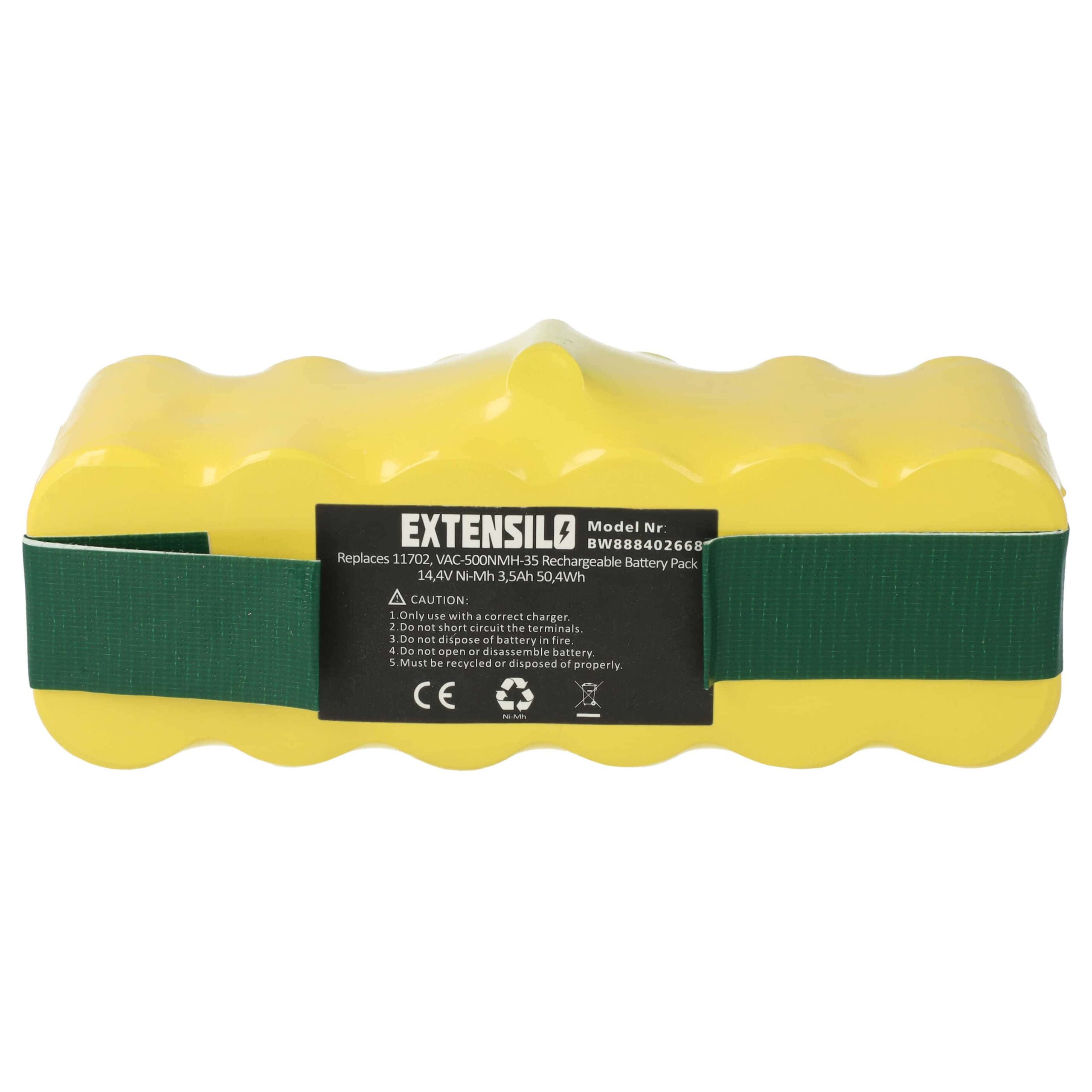 Bateria EXTENSILO 3500mAh 14.4V NiMH para iRobot - Compatível com 80501e, 80601, 11702, 68939, 80501, 855714, 4419696