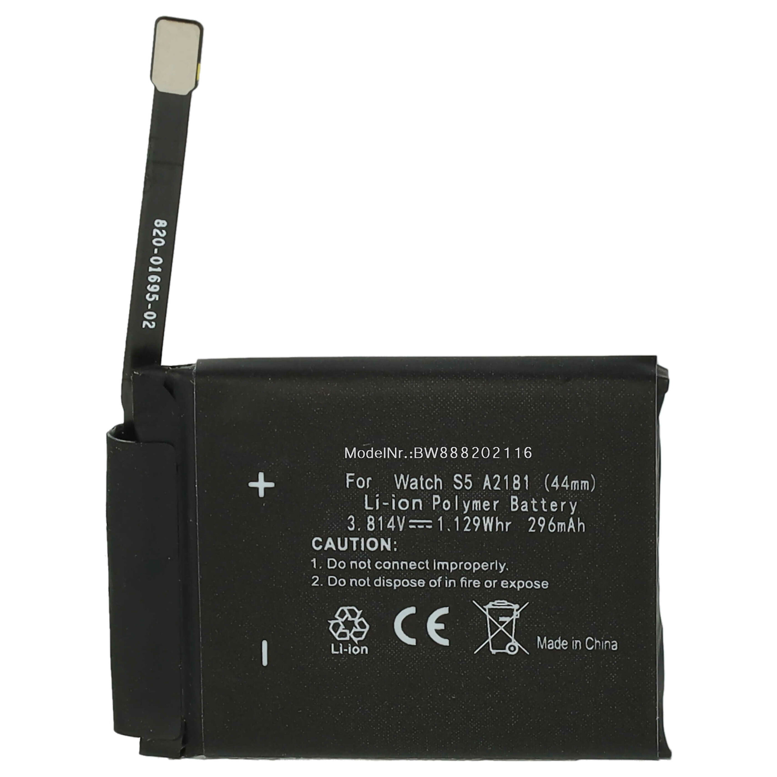 Bateria vhbw para Apple Smartwatch A2181 - 296 mAh 3.81 V Li-polymer + Ferramentas