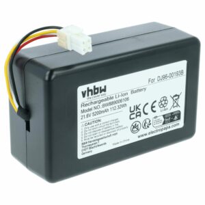 Bateria de substituição vhbw para Samsung DJ96-00193F, DJ96-00193B, DJ68-00741V-00, VCA-RBT72 - 5200mAh, 21.6V, Li-Ion