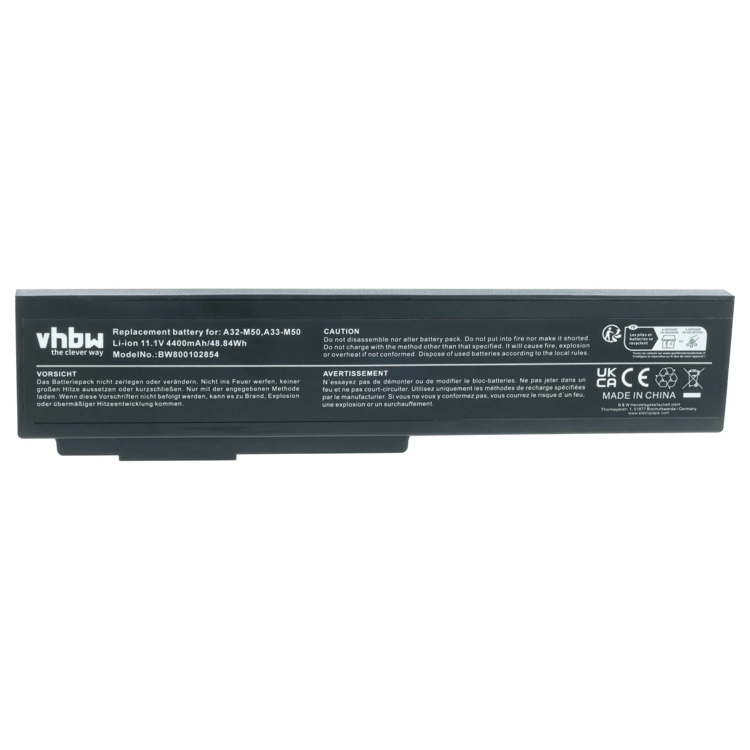 Bateria vhbw para Asus 15G10N373800, 90-NED1B2100Y, A32-M50 - 4400 mAh 11.1V Li-Ion - Image 3
