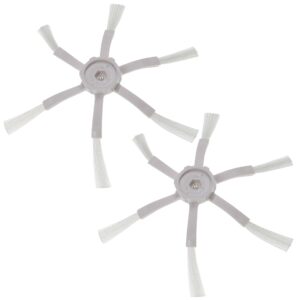 2x Escovas Laterais para Xiaomi, Xiaowa, Roborock S5 Max e outros Robôs Aspiradores - 6 braços, brancas