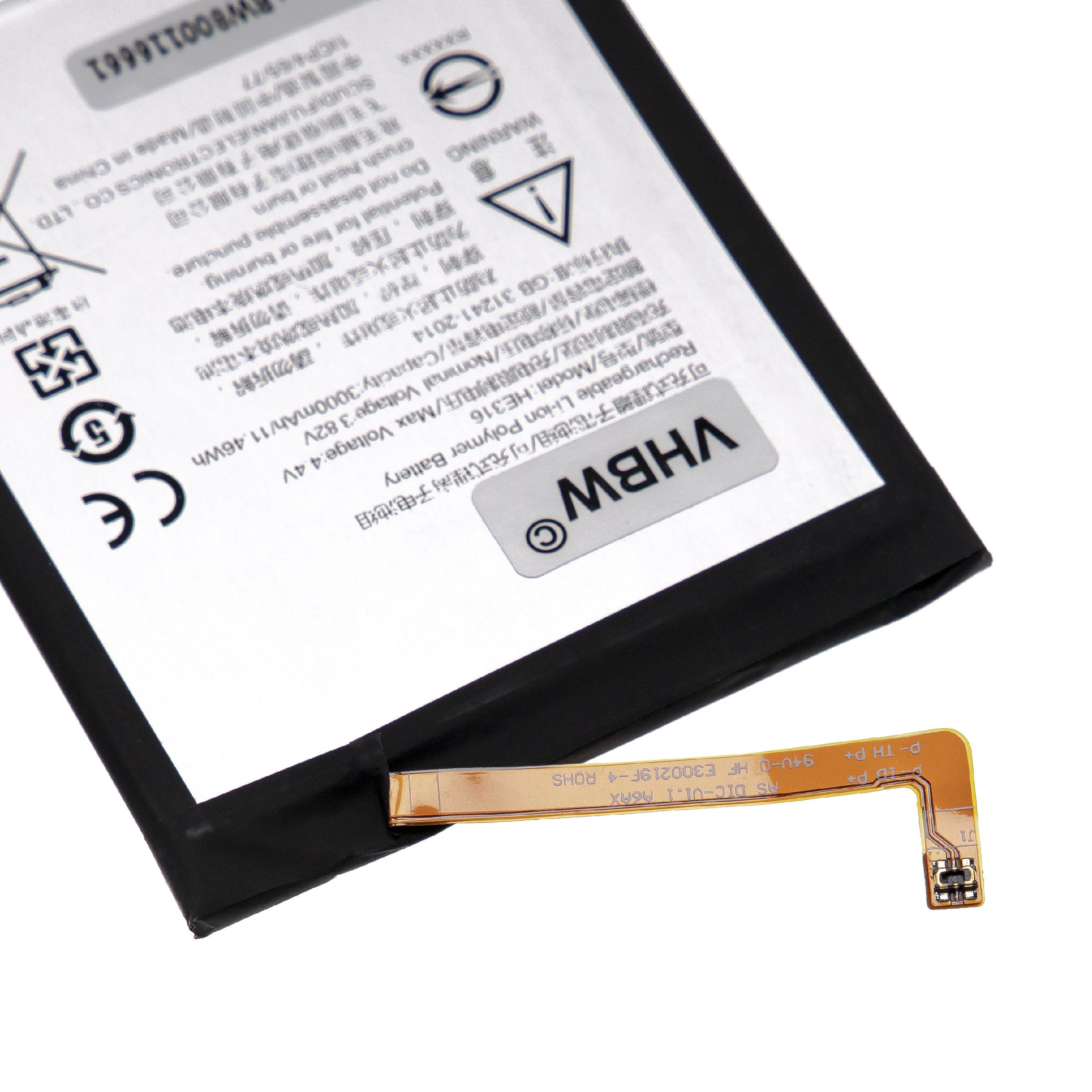 Bateria para Nokia HE335, HE316, HE317 - 3000 mAh 3.85 V Li-polymer vhbw - Image 3