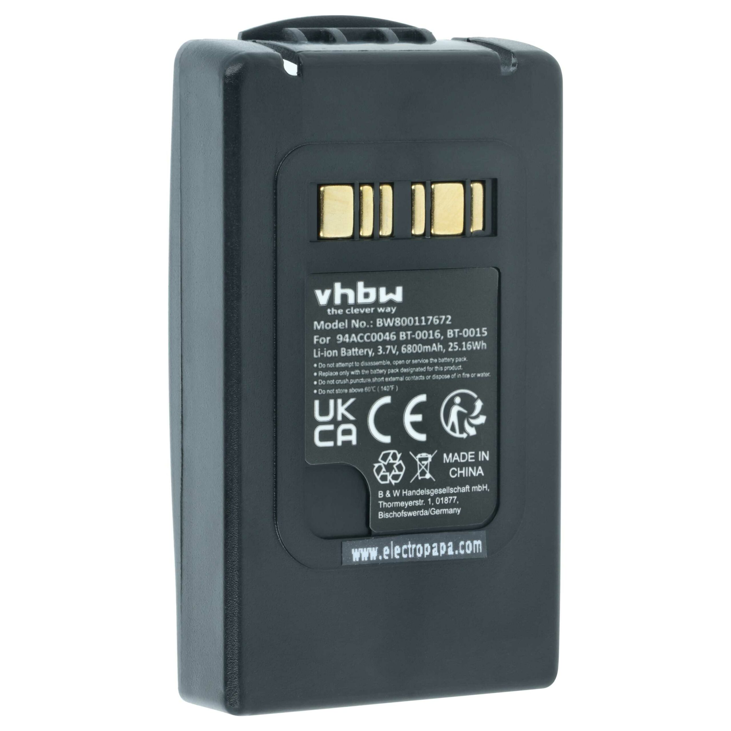 Bateria vhbw para Datalogic 94ACC0048, BT-0015, 94ACC0046 - Scanner de Códigos de Barras - 6800 mAh 3.7 V - Image 3