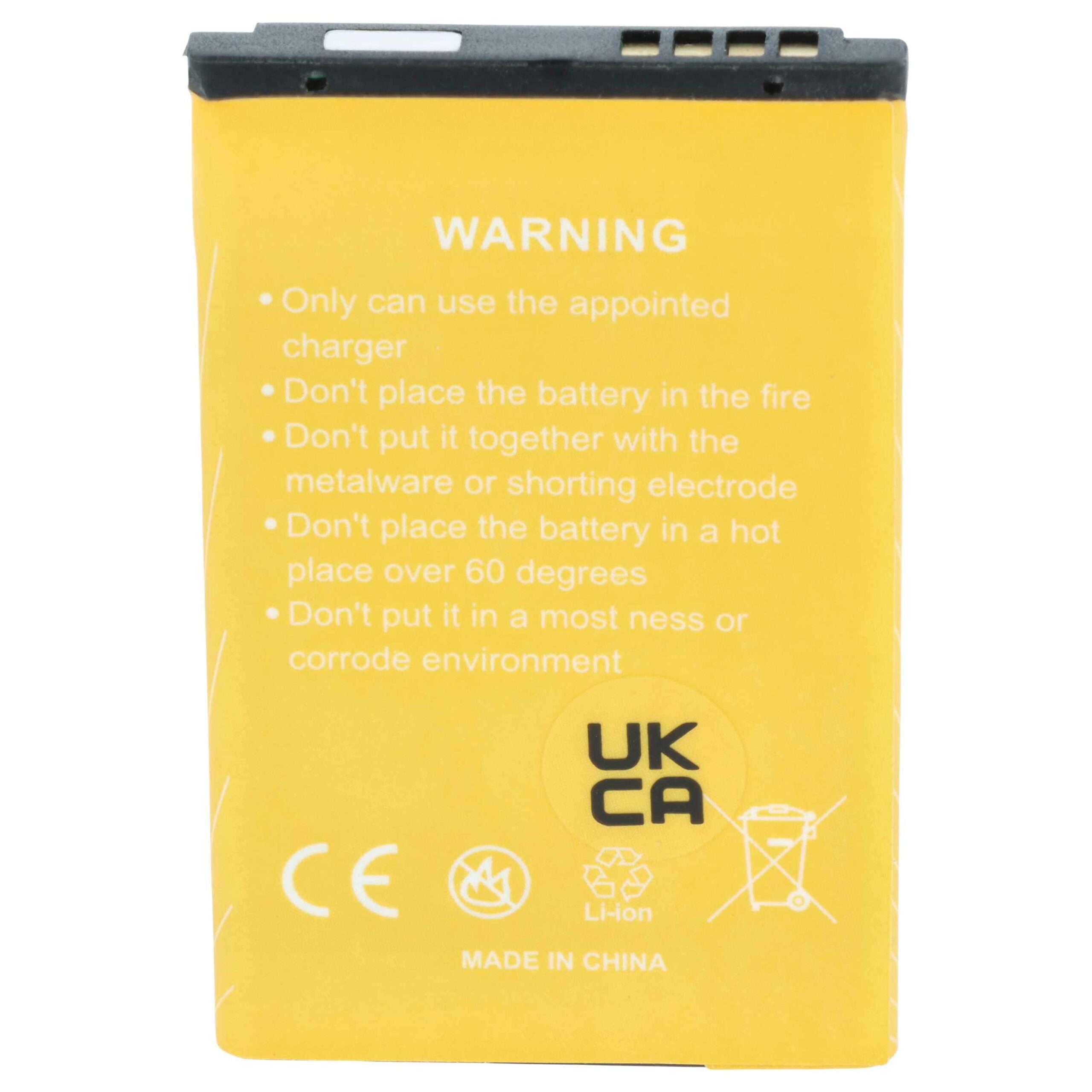 Bateria para Blackberry C-M2, BAT-11004-001, ACC-11004-201 - 900 mAh 3.7 V Li-Ion vhbw - Image 4