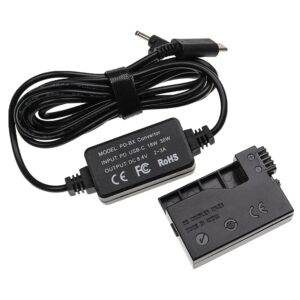 Adaptador de Alimentação USB vhbw substitui ACK-E8 para Canon com Acoplador DC - 2 m, 8,4 V 3,0 A