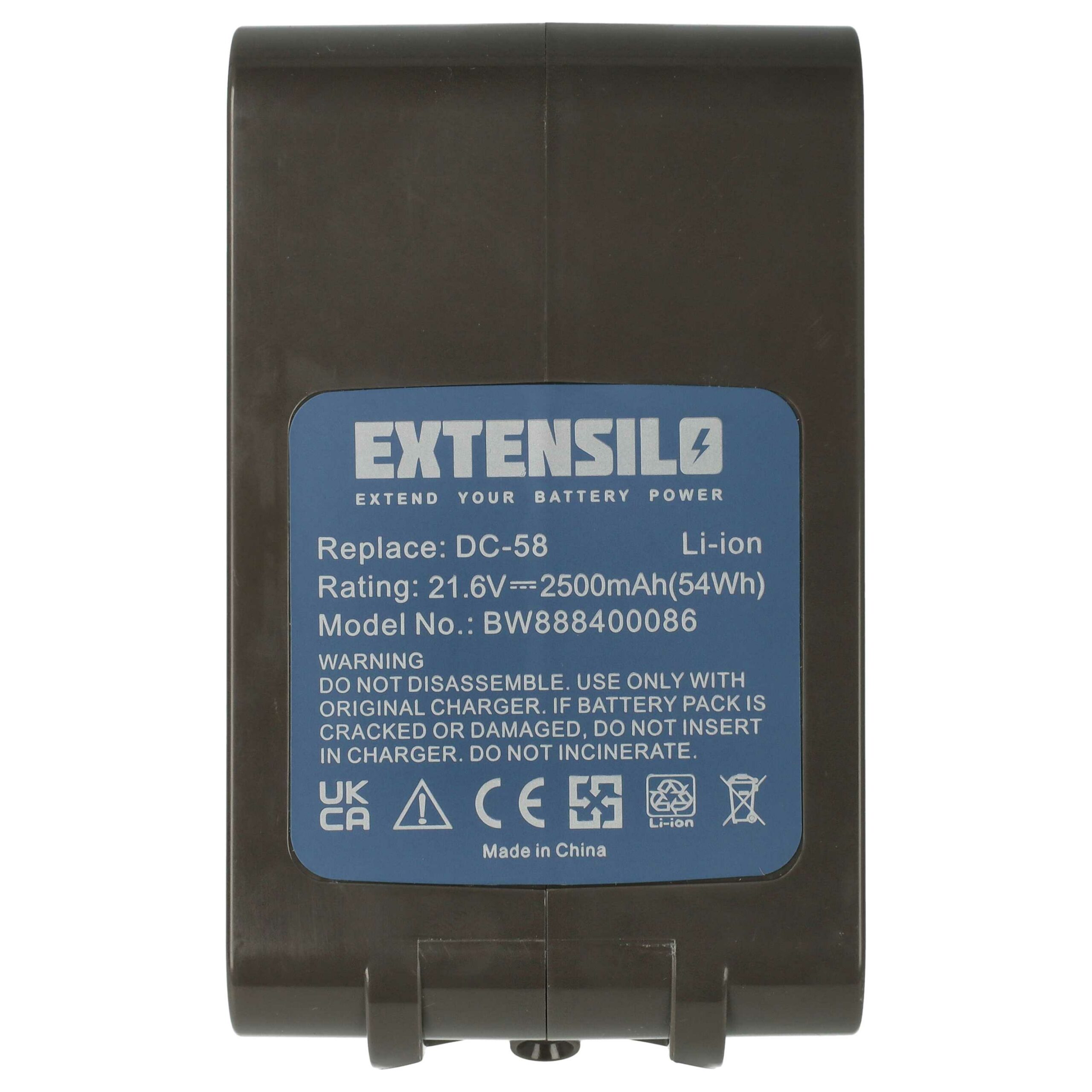Bateria EXTENSILO para Dyson 21.6V 2500mAh Li-Ion (61034-01, 965874-01, 205794-01/04) - Image 3