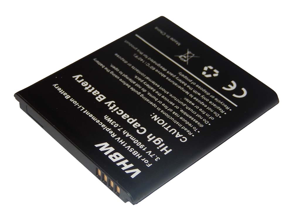 Bateria para Huawei HB5V1H, HB5V1, HB5V1HV - 1900 mAh 3.7 V Li-Ion vhbw