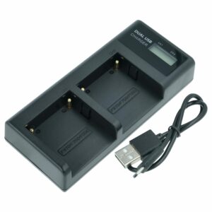 Carregador de Baterias Micro-USB + USB-C com Cabo para Sony CCD-SC5 vhbw