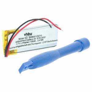 Bateria vhbw 110 mAh 3.7V Li-polymer para MP3 Apple (616-0531)